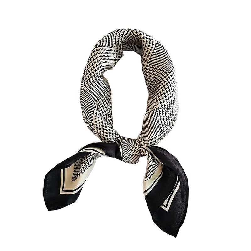 FONYVE 100% Mulberry Silk Scarfs for Women - Lightweight Square Satin Head Scarf - Small Silk Hair Scarf for Sleeping 21" x 21" - Image 1